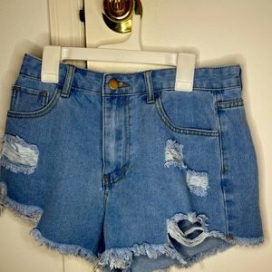 Shein High Waist Jean Shorts
